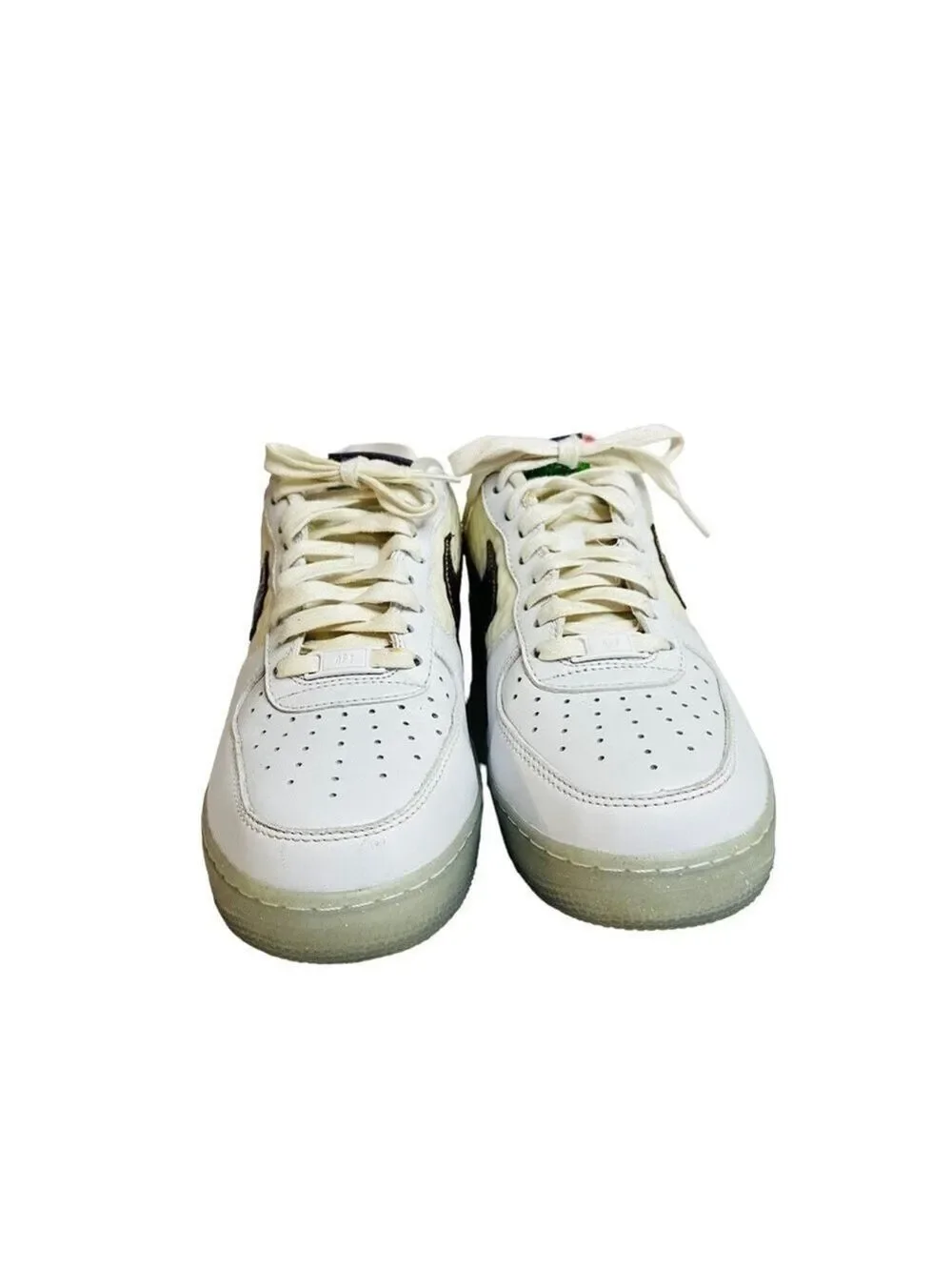 Nike Air Force 1 Low CMFT PRM QS White Metallic Gold Hyper Punch Sneaker Men’s 8